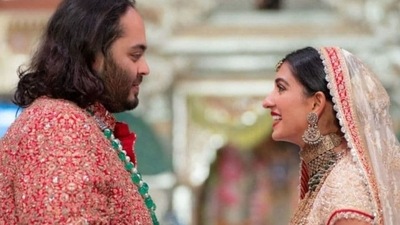 Anant Ambani and Radhika Merchant during their wedding ceremony. (Instagram ) Anant Ambani and Radhika Merchant during their wedding ceremony. (Instagram )
