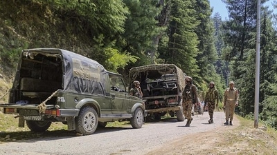 A brief exchange of fire took place between security forces and terrorists late night on Tuesday at the Bhatta area of Jammu and Kashmir's Doda district (PTI ) A brief exchange of fire took place between security forces and terrorists late night on Tuesday at the Bhatta area of Jammu and Kashmir's Doda district (PTI )
