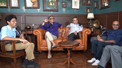 Snapshot of Ishan Sharma with Ashneer Grover, Asish Mohapatra, Sarthak Ahuja and Sanjeev Bikhchandani. Snapshot of Ishan Sharma with Ashneer Grover, Asish Mohapatra, Sarthak Ahuja and Sanjeev Bikhchandani.