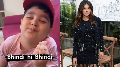 Priyanka Chopra expresses her love for bhindi via a video shared by Noida boy Cheeku. (Screengrab) Priyanka Chopra expresses her love for bhindi via a video shared by Noida boy Cheeku. (Screengrab)