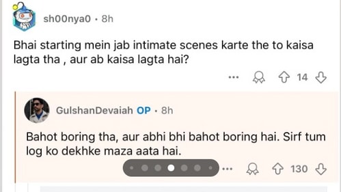 Gulshan Devaiah via Reddit AMA session. Gulshan Devaiah via Reddit AMA session.