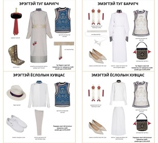 Four different sets of Mongolian uniforms for the 2024 Olympics Four different sets of Mongolian uniforms for the 2024 Olympics