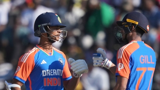 Indian batsman Yashasvi Jaiswal, left and Shubman Gill have risen in ICC T20I rankings