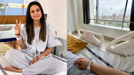 Hina Khan undergoes breast cancer surgery, says she is ‘still in pain’; shares handwritten note from hospital staff