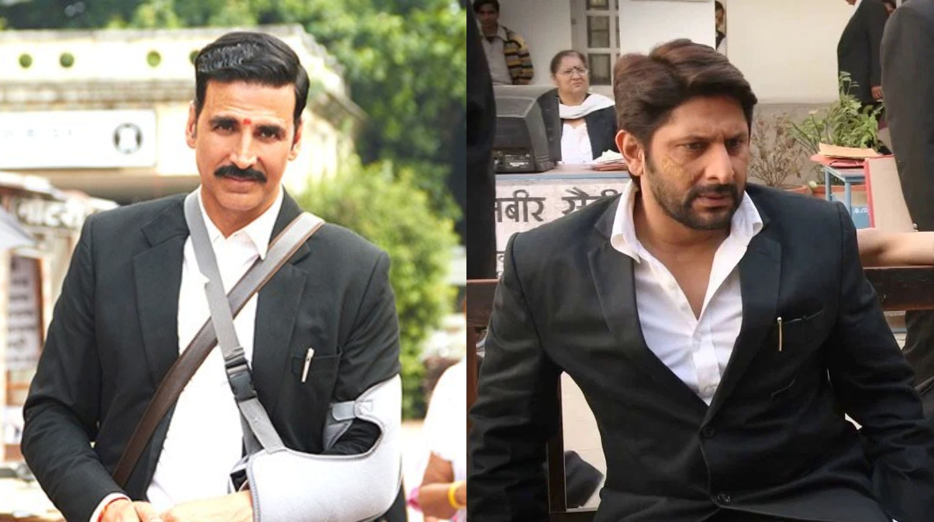 Akshay Kumar en Jolly LLB 2 y Arshad Warsi en Jolly LLB