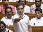 Leader of Opposition Rahul Gandhi in the Lok Sabha. (Sansad TV) Leader of Opposition Rahul Gandhi in the Lok Sabha. (Sansad TV)