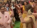 Nita Ambani dancing during son Anant's baraat.