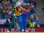 Axar Patel sends one flying over long-on Axar Patel sends one flying over long-on