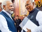 .Prime Minister Narendra Modi and Congress president Mallikarjun Kharge. 