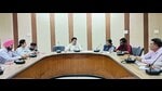 Additional deputy commissioner (G) Major Amit Sareen during a meeting with heads of various departments in Ludhiana on Thursday. (HT Photo) Additional deputy commissioner (G) Major Amit Sareen during a meeting with heads of various departments in Ludhiana on Thursday. (HT Photo)