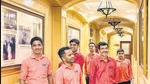 Cinema hall staffers Mukti Ram, Manoranjan Kumar, Ravi Bauri, Ashish Chaurasiya, Rahul Bauri, Gopal Yadav. (HT Photo) Cinema hall staffers Mukti Ram, Manoranjan Kumar, Ravi Bauri, Ashish Chaurasiya, Rahul Bauri, Gopal Yadav. (HT Photo)