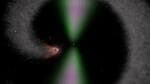Spider pulsar (at the centre) destroying its companion. (SOURCED) Spider pulsar (at the centre) destroying its companion. (SOURCED)