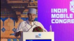 Union minister Jyotiraditya Scindia at the theme launch of Indian Mobile Congress 2024 (X/Officejmscindia/Screengrab) Union minister Jyotiraditya Scindia at the theme launch of Indian Mobile Congress 2024 (X/Officejmscindia/Screengrab)