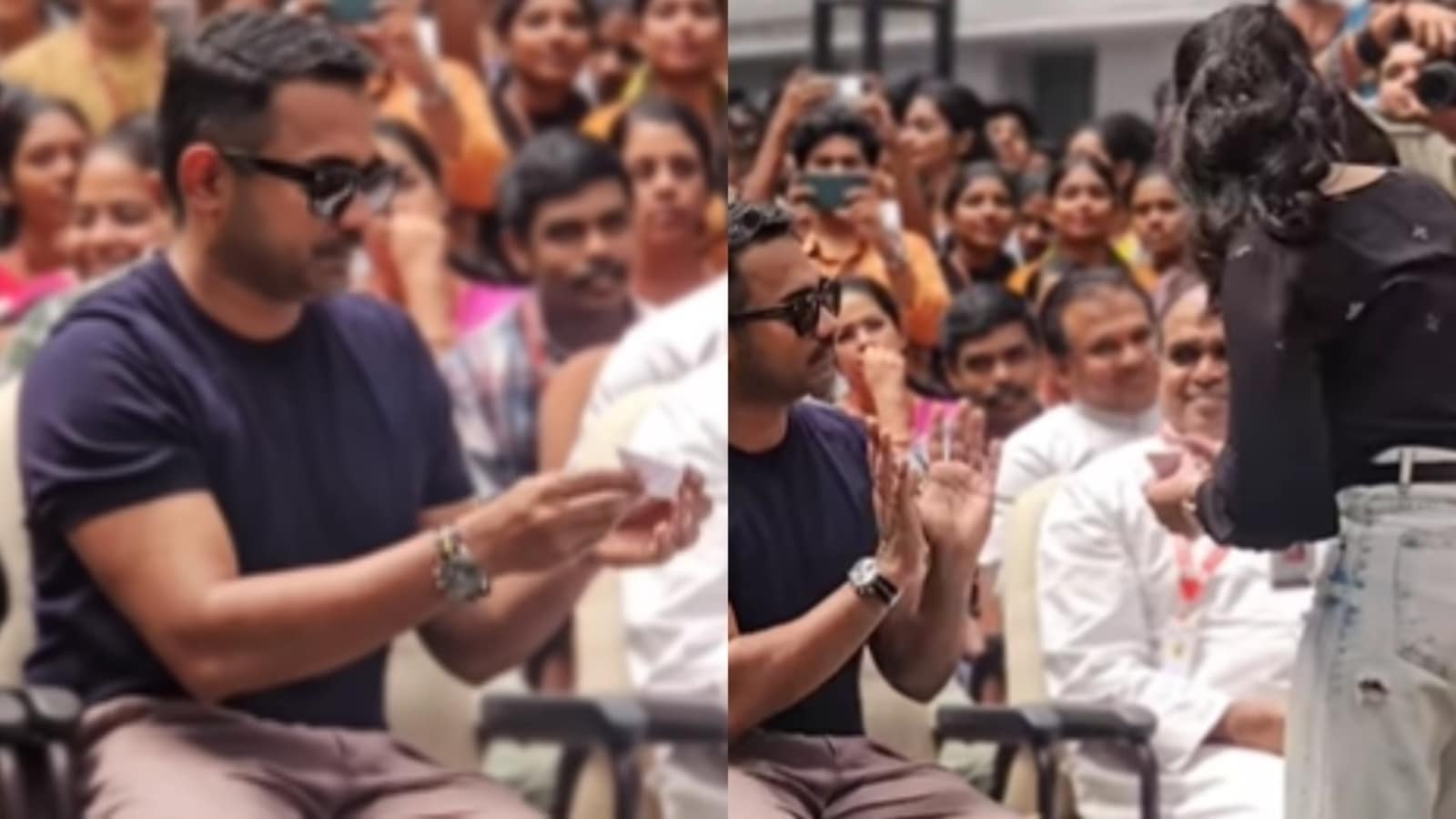 Malayalam actor Asif Ali wins hearts by gifting paper boat to fan who greets him at event. Watch