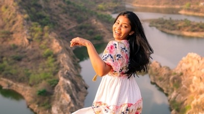 Aanvi Kamdar, 27, died after falling off a waterfall. (Instagram/@theglocaljournal) Aanvi Kamdar, 27, died after falling off a waterfall. (Instagram/@theglocaljournal)