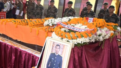 Captain Brijesh Thapa from Darjeeling in West Bengal was killed in gunfight with terrorists in Jammu and Kashmir’s Doda on Tuesday (Twitter Photo) Captain Brijesh Thapa from Darjeeling in West Bengal was killed in gunfight with terrorists in Jammu and Kashmir’s Doda on Tuesday (Twitter Photo)