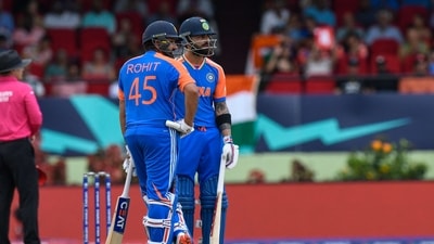 Rohit Sharma (L) and Virat Kohli (R) during the T20 World Cup (AFP) Rohit Sharma (L) and Virat Kohli (R) during the T20 World Cup (AFP)