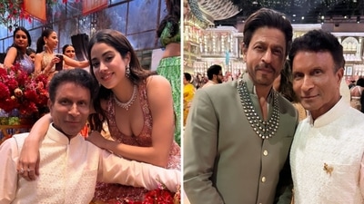 Dr Raj Kanodia with Janhvi Kapoor and Shah Rukh Khan (Instagram/@drkanodia90210)