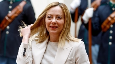 Italian Prime Minister Giorgia Meloni in Rome, Italy. (Reuters)