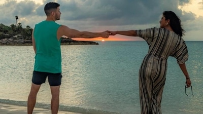 Actor Priyanka Chopra turned 42 on Thursday. Her husband-singer Nick Jonas shared pictures to wish his wife. On Instagram, Nick posted the photos with a cute note. The post had solo pictures of Priyanka as well as their romantic photos at beaches. Expressing love for his wife, Nick wrote, "The woman that you are. How lucky am I. Happy birthday my love." Actor Priyanka Chopra turned 42 on Thursday. Her husband-singer Nick Jonas shared pictures to wish his wife. On Instagram, Nick posted the photos with a cute note. The post had solo pictures of Priyanka as well as their romantic photos at beaches. Expressing love for his wife, Nick wrote, "The woman that you are. How lucky am I. Happy birthday my love."
