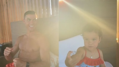 Cristiano Ronaldo had a heartwarming moment with his daughter. Cristiano Ronaldo had a heartwarming moment with his daughter.