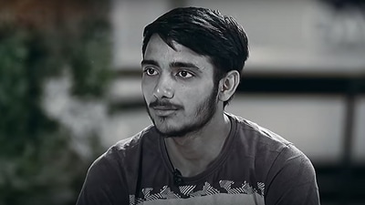 Snapshot of Gagan who used to work as a daily wage worker.