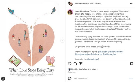 Abhishek Bachchan likes post on divorce (Instagram)
