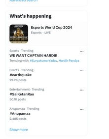 Many fans don't seem too happy about Hardik Pandya falling behind in the race to become India's T20I captain (X screenshot) Many fans don't seem too happy about Hardik Pandya falling behind in the race to become India's T20I captain (X screenshot)