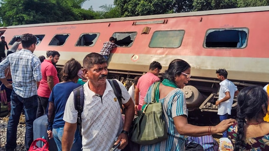Trains along the same route as the Dibrugarh express, whose coaches got derailed in Gonda, UP, have been diverted (PTI Photo) (PTI)