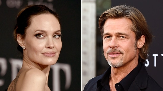 FILE - This combination photo shows Angelina Jolie at a premiere in Los Angeles on Sept. 30, 2019, left, and Brad Pitt at a special screening on Sept. 18, 2019. (AP)