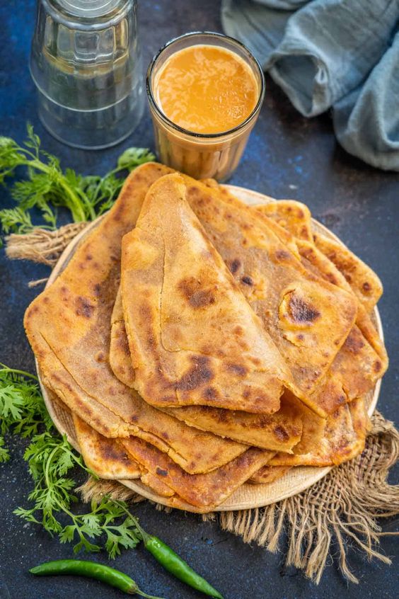 Masala paratha is a crunchy delight!