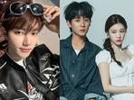 Zhang Hao of ZEROBASEONE (left) and 'Moving' co-stars Lee Jung Ha and Go Youn Jung (right).