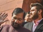 A file photo of Chirag Paswan with his late father Ram Vilas Paswan(PTI file) A file photo of Chirag Paswan with his late father Ram Vilas Paswan(PTI file)