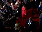 Former first lady Melania Trump attends the final night of the 2024 Republican National Convention at the Fiserv Forum, Thursday, July 18, 2024, in Milwaukee. (AP Photo/Carolyn Kaster) Former first lady Melania Trump attends the final night of the 2024 Republican National Convention at the Fiserv Forum, Thursday, July 18, 2024, in Milwaukee. (AP Photo/Carolyn Kaster)