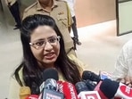 IAS trainee Puja Khedkar speaks to the media regarding the police interrogation at her residence, in Washim on Tuesday.(ANI) IAS trainee Puja Khedkar speaks to the media regarding the police interrogation at her residence, in Washim on Tuesday.(ANI)