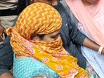 Manorama Khedkar being brought to Paud Police station. (Mahendra Kolhe/HT Photo) Manorama Khedkar being brought to Paud Police station. (Mahendra Kolhe/HT Photo)