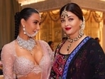 Kim Kardashian can't get enough of Aishwarya Rai; see their new pictures from Ambani wedding. Kim Kardashian can't get enough of Aishwarya Rai; see their new pictures from Ambani wedding.