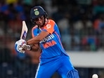 India's Harmanpreet Kaur plays a shot. India's Harmanpreet Kaur plays a shot.