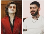 Sonu Nigam; (right) Zayn Malik Sonu Nigam; (right) Zayn Malik