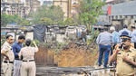 Mumbai, India - July 19, 2024: Land caves in the construction site at malad in Mumbai, India, on Friday, July 19, 2024. (Photo by Satish Bate/ Hindustan Times) (Hindustan Times) Mumbai, India - July 19, 2024: Land caves in the construction site at malad in Mumbai, India, on Friday, July 19, 2024. (Photo by Satish Bate/ Hindustan Times) (Hindustan Times)