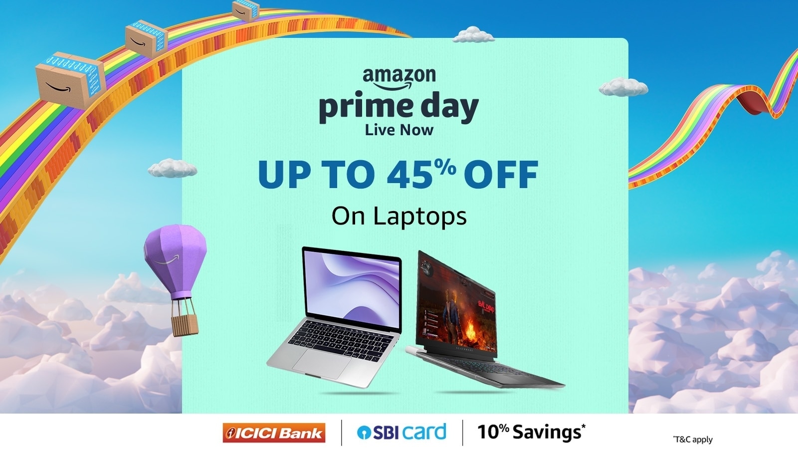 Amazon Prime Day Sale: Up to ₹45,000 off on laptops from Lenovo, Dell, Apple, Acer, and more; top deals