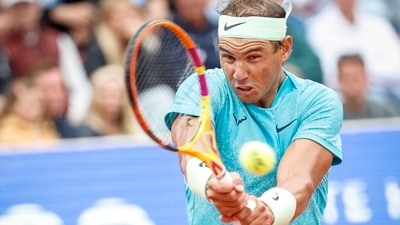 Nadal is playing at the tournament in Sweden for the first time since he won the title as a 19-year-old in 2005 as he prepares for the Olympic tournament on clay at Roland Garros in Paris. (AP) Nadal is playing at the tournament in Sweden for the first time since he won the title as a 19-year-old in 2005 as he prepares for the Olympic tournament on clay at Roland Garros in Paris. (AP)