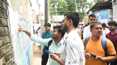 All candidates were required to reach the exam centre two hours prior to the commencement of the examination. (Santosh Kumar) All candidates were required to reach the exam centre two hours prior to the commencement of the examination. (Santosh Kumar)