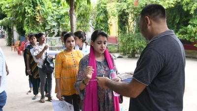 Candidates were required to carry the photo identity card uploaded along with the online application form. (Santosh Kumar) Candidates were required to carry the photo identity card uploaded along with the online application form. (Santosh Kumar)