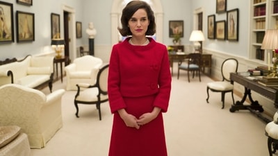 Natalie Portman as Jacqueline 'Jackie’ Kennedy in the film. Natalie Portman as Jacqueline 'Jackie’ Kennedy in the film.