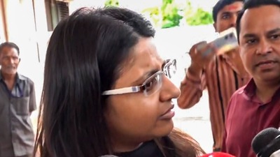IAS probationer Puja Khedkar talks to media on UPSC registering an FIR against her for allegedly faking her identity to fraudulently avail attempts beyond permissible limit. (PTI Photo) IAS probationer Puja Khedkar talks to media on UPSC registering an FIR against her for allegedly faking her identity to fraudulently avail attempts beyond permissible limit. (PTI Photo)