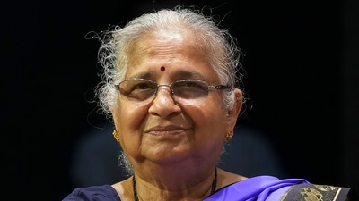 Sudha Murty shared that she contemplated her daughter's remark for a week before deciding to venture into full-time philanthropy. (PTI) Sudha Murty shared that she contemplated her daughter's remark for a week before deciding to venture into full-time philanthropy. (PTI)