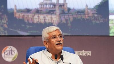 Union culture and tourism minister Gajendra Singh Shekhawat speaks during a curtain raiser event. (PTI) Union culture and tourism minister Gajendra Singh Shekhawat speaks during a curtain raiser event. (PTI)