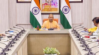 Uttar Pradesh chief minister Yogi Adityanath chairs a meeting with state cabinet ministers on July 17. (PTI) Uttar Pradesh chief minister Yogi Adityanath chairs a meeting with state cabinet ministers on July 17. (PTI)