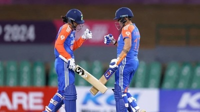 Chasing 109, Indian openers Shafali Verma (40) and Smriti Mandhana (45) were at their best as they toyed with the Pakistani attack from the word go. (ACC) Chasing 109, Indian openers Shafali Verma (40) and Smriti Mandhana (45) were at their best as they toyed with the Pakistani attack from the word go. (ACC)